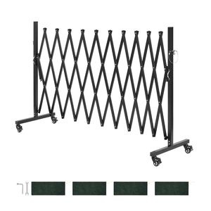 Barriera di Sicurezza Mobile Espandibile da 11 Piedi, Flessibile e Portatile con Ruote Bloccabili, Pratica Barriera Espandibile - Product Image 1