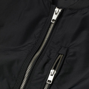Trendy Windbreaker Bulk Supplier Cheap Price Streetwear Fashion Clothing Factory Direct Zip Up Varsity Bomber Jacket Black <b>Coat</b> - Product Image 4