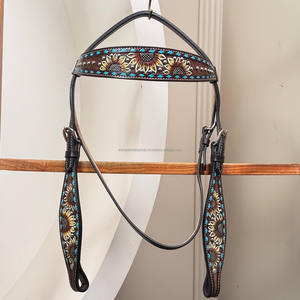 ที่คาดผมหนังวัวแท้สำหรับขี่ม้าเฮดเดอร์แบบตะวันตกมาใหม่ล่าสุด2025 - Product Image 4