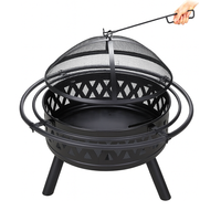 Couverture de maille de protection de foyer en acier carré portable pour poêle à gaz propane à bois extérieur chaleur chauffante de patio