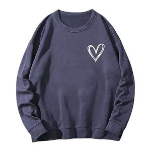 Sweat-shirt à col rond pour femme, en molleton de coton de qualité supérieure, pull décontracté, streetwear, vêtements d'hiver - Product Image 1