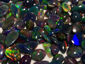 Genuine Black Opal Loose <b>Stone</b> Natural Precious <b>Fire</b> Opal Cabochon Ethiopian Opal Gemstone October Birthstone Mixed Shape - Product Image 2