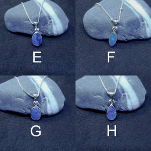 Collar de ópalo australiano auténtico, colgante de ópalo en plata de ley, joyería elegante, regalo de piedra de nacimiento de octubre para ella - Product Image 4