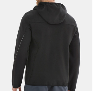 Zipper Pocket Men Fleece Jacket Breathable Stand Collar Secure Storage Sport Coat Concealed <b>Zip</b> Performance Athletic Outerwear - Product Image 3