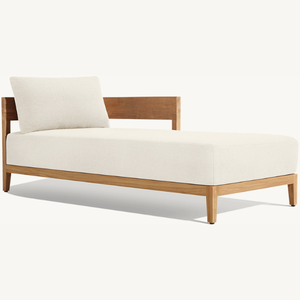 Chaise longue en teck au style moderne et mousse souple, idéale pour les piscines, durable, meilleur prix. - Product Image 1