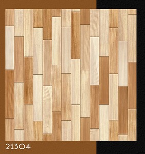 400x400mm Glossy Wood Strip Design <b>Ceramic</b> Floor Tiles – Digital Wooden Pattern Tiles for Living Room 400x400mm Glossy Series - Product Image 2