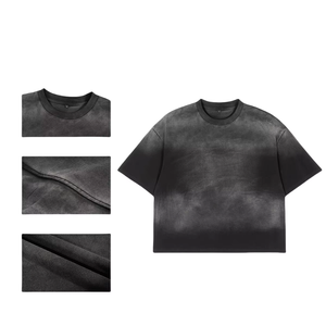 <b>Men</b>’s Oversized Acid Wash <b>T</b> <b>Shirt</b> Vintage <b>Brown</b> Heavyweight Cotton Boxy Fit Streetwear Drop Shoulder Tee - Product Image 6
