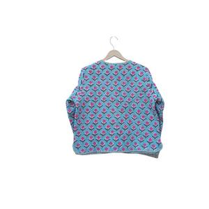Chaqueta Corta Acolchada para Mujer, Hecha a Mano, Ecológica, 100% Algodón, Reversible, de Alta Calidad, Estilo Estándar, para Otoño, Invierno y Primavera - Product Image 3