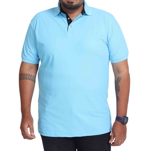 Chemise décontractée respirante pour homme grande taille, manches courtes, tissu tricoté en spandex/coton 180 g/m², personnalisable, échantillon en 7 jours - Product Image 1