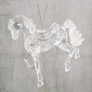 Adorno Navideño de Acrílico Transparente con Copos de Purpurina, Reno, Caballo 3D, Pavo Real, para Decoración de Navidad y Año Nuevo, Venta al por Mayor - Product Image 4