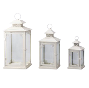 Faroles Decorativos de Metal y Vidrio para Bodas, Estilo Vintage, Acabado en Color Esmalte, Elegantes Faroles Colgantes Hechos a Mano para Velas - Product Image 2