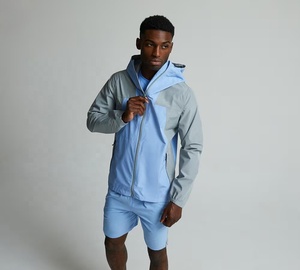 <b>Men's</b> Hooded Windbreaker <b>Jacket</b> Lightweight Waterproof Quick Dry Outdoor Sports Outerwear Custom Logo - Product Image 4