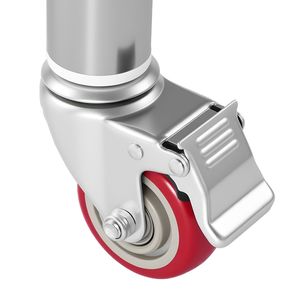 24 X 18 Inches Stainless Steel <b>Table</b> with Wheels Commercial <b>Kitchen</b> <b>Prep</b> Workstation Adjustable Undershelf for Food Preparation - Product Image 2