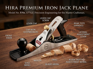 HIRA 17712 DIY เครื่องไสไม้เหล็กอุตสาหกรรมพร้อมใบมีดขนาดเบอร์ 5 45 มุมตัด 305 มม. - Product Image 2