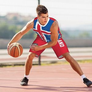 Uniforme de Baloncesto con Diseño de la Bandera de Islandia (3) para Hombres Adultos, Conjunto Deportivo de Entrenamiento - Product Image 5