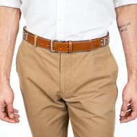 Ceinture en cuir tressé personnalisée unisexe, extensible, élastique, ajustable pour hommes et femmes