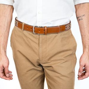 Custom Leather Knit Woven Web <b>Belt</b> Unisex Stretch <b>Elastic</b> Braided Adjustable for Men and Women - Product Image 2