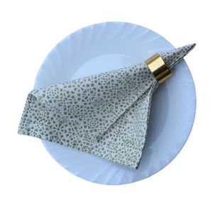 Lot de 4 serviettes en coton imprimées à la main, style simple, 45x45 cm, rectangulaires, lavables en machine, pour la décoration intérieure - Vente chaude - Product Image 3