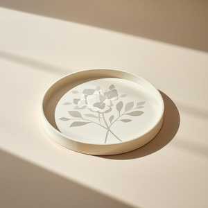 Plateau Organisateur Rond Multifonctionnel de Luxe en Mosaïque d'Os avec Design Artisanal Haut de Gamme pour Maquillage, Bijoux, Bougies et Décoration Intérieure - Product Image 1