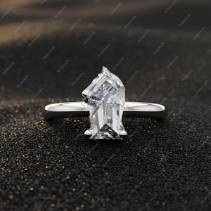 Original Authentic Horse Head Cut Diamond Engagement Ring High-End Solid Gold Luxury Bespoke Solitaire Fine Jewelry - Product Image 4
