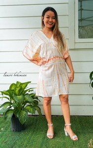 Tie Dye Maxi Dress 100% Cotton Woven Fabric Sleeveless Washable Sweet Style Casual Wear with Rayon Lining - Product Image 6