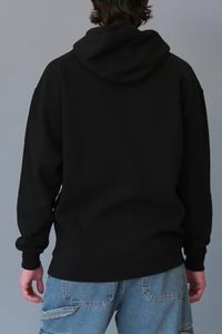 Sudadera con Capucha para Hombre, Color Sólido, 100% Algodón, Felpa, Corte Regular, Casual, con Bolsillo, Estilo Tejido Otoñal - Product Image 3