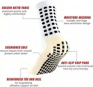 Anti Slip <b>Grip</b> Soccer <b>Socks</b> Breathable Crew Athletic <b>Socks</b> Custom Logo Sports <b>Socks</b> for Men Teens - Product Image 5