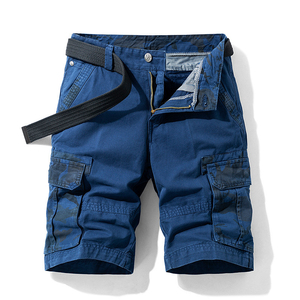 Shorts de sport pour hommes en polyester tricoté uni, légers, respirants, à séchage rapide, taille mi-haute, avec cordon de serrage et logo frontal effet usé - Product Image 3
