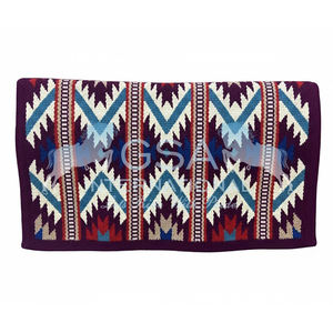 Couvertures de selle personnalisables surdimensionnées 34x36 en 100% laine de Nouvelle-Zélande pour l'équitation sportive et les compétitions western. - Product Image 1