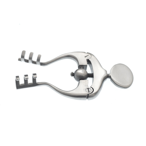 เครื่องมือถ่างเนื้อเยื่อแบบมือถือ Jansen Retractor ขนาด 4 นิ้ว ปลายทู่ 3x3 ง่าม ทำจากเหล็กกล้าไร้สนิมสำหรับผ่าตัด อุปกรณ์การแพทย์สำหรับศัลยกรรมหู คอ จมูก - Product Image 1