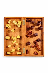 ILAHI's Eco-Friendly Rustic Polished Rectangle <b>Chess</b> <b>Board</b> Game 100% Handmade Pure Wood Animal/Love Style Customized Size <b>Chess</b> - Product Image 3