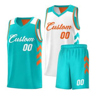 Ensemble d'uniformes de basket-ball professionnels personnalisés, concevez votre propre uniforme de basket-ball, vêtements de basket-ball réversibles personnalisés pour hommes - Product Image 2