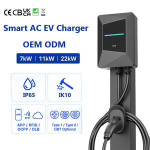Home Electric 5M EV Charger OEM ODM Wallbox 7kW Type 2 32A Wall-mounted IP65 Car Charger Station - Product Image 1