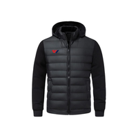 Blouson matelassé à capuche pour homme, hiver, alternative au duvet, imperméable, coupe-vent, fermeture éclair frontale, style vintage, décontracté, vêtement d'extérieur, fitness, streetwear