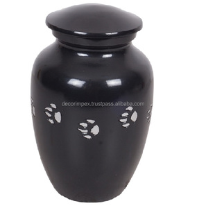 Urne funéraire en métal fini de bonne qualité pour adultes bleus pour cendres humaines Urne décorative de cendres en métal Urne funéraire pour application adulte - Product Image 6