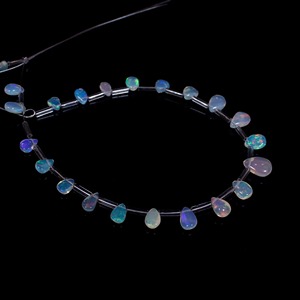 Perles de pierres précieuses opale éthiopienne en forme de goutte, pour la création de colliers - Product Image 4