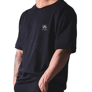 T-shirt ample uni personnalisé avec logo imprimé pour homme, idéal pour l'été, 100% coton, fabriqué au Pakistan - Product Image 4