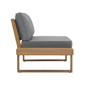 Ensemble de canapés d'angle en teck moderne pour l'extérieur, mobilier de salon de jardin, canapé modulaire pour patio avec table basse - Product Image 4