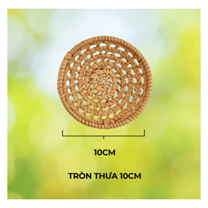 Panier et plateau en rotin tressé, conçus à partir de tissage de rotin naturel pour la présentation et la décoration de table, fabriqués au Vietnam. - Product Image 6