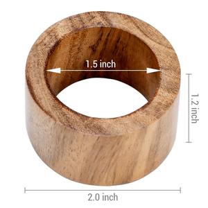 Ronds de serviette élégants en bois, parfaits pour les restaurants, les hôtels, la restauration et l'utilisation quotidienne à la table, fabriqués à la main en Inde. - Product Image 3