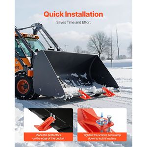 2 Pezzi Protezioni per Bordo Benna Trattore in Acciaio Rinforzato con Doppio Blocco Esagonale, Dispositivo Antiscivolo e Protezioni per Bordi Benna - Product Image 5