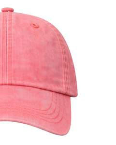 หมวกเบสบอลผ้าฝ้ายสีชมพูคอรัล ล้างสีแล้ว ปรับขนาดได้ ใส่ได้ทั้งชายและหญิง สไตล์ลำลอง สำหรับเล่นกีฬา ระบายอากาศได้ดี สวมใส่สบาย คุณภาพพรีเมียม - Product Image 3