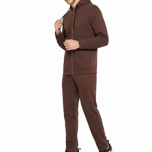 Conjunto Deportivo Informal de Dos Piezas para Hombre, Sudadera con Capucha Lisa de Manga Larga y Pantalones de Pierna Recta - Product Image 4