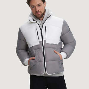 Nouvelle conception – Doudoune parka courte coupe-vent ultime pour homme avec poignets côtelés, fermeture éclair et poches fendues – Vestes pour hommes - Product Image 1