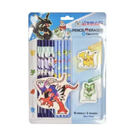 Juego de Borradores de Lápiz de Plástico con Diseño Aleatorio de Pokémon, Papelería Coreana para Niños, Útiles Escolares, Regalo de Anime para Estudiantes, Venta al por Mayor