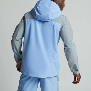 Survêtement à capuche en nylon OEM personnalisé de haute qualité pour hommes, respirant, léger, pour le jogging, vêtements de sport imprimés unis, vente en gros pour l'automne - Product Image 4