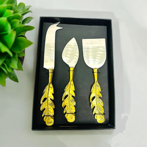 Brass <b>Cheese</b> <b>Set</b> Flatware Cutlery <b>Set</b> Brown Gifts Packing Box for Hotels & Restaurants Dishwasher Safe <b>Cheese</b> <b>Sets</b> - Product Image 4