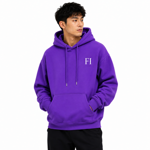 Custom Private Label Hoodies Heavy Cotton Fleece Oversized Fit Relaxed Pullover Sweatshirts Clothing Manufacturer Supplier - Product Image 2