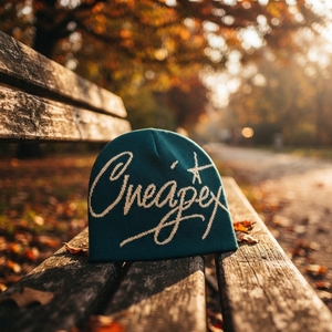 Teal Custom Graphic Knit Beanie Hat Custom Logo Ribbed <b>Winter</b> <b>Cap</b> Unisex Streetwear Fashion Headwear Wholesale OEM Manufacturers - Product Image 6
