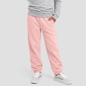 Pantalones Deportivos de Felpa Rosa para Niñas, Cintura Elástica, Puños Ajustables, con Bolsillos, Uniformes Escolares, Pantalones Deportivos - Product Image 1